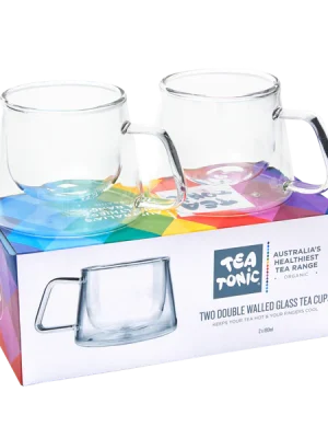 Tea Tonic Two Double Walled Glass Tea Cups