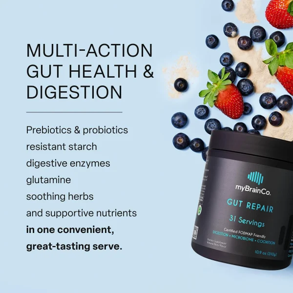 myBrainCo Gut Repair Natural Berry Flavour Powder 310g