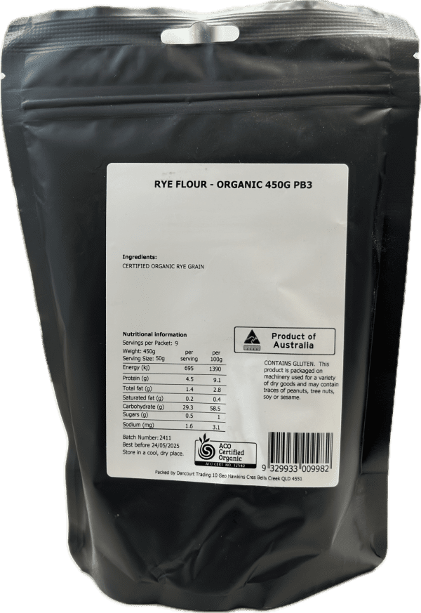 Wellness Nutrition Organic Rye Flour