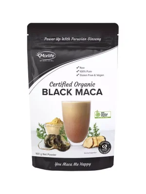 Morlife Certified Organic Black Maca Powder