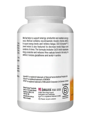 Wellness Nutrition Natural Factors MitoFuel Label