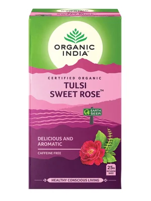 Organic India Tulsi Sweet Rose Herbal Tea