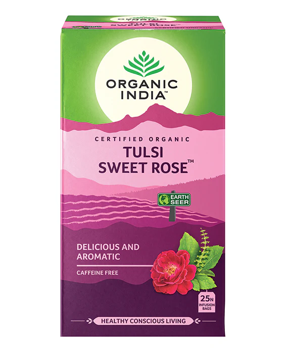 Organic India Tulsi Sweet Rose Herbal Tea
